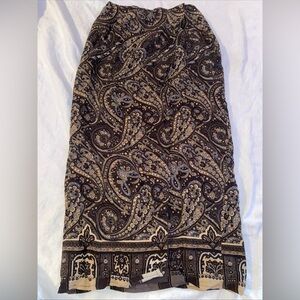 Vintage L AMADEI Womens Skirt 8 Paisley Print Wrap Skirt Long Boho Look